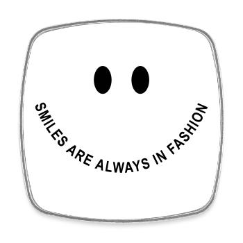 Smile-Face: Smiles are always in fashion! - Viereckiger Kühlschrankmagnet - Weiß - Vorne
