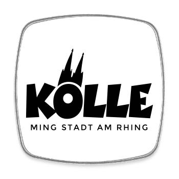 Kölle ming Stadt am Rhing Köln mit Kölner Dom - Viereckiger Kühlschrankmagnet - Weiß - Vorne