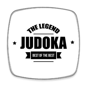 Judo / Judoka / Sport / Fight / Fighter / Strong - Square fridge magnet - white - Front