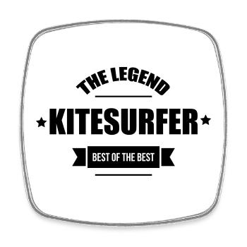 Kiteboarding Kitesurfing Kitesurf Kitesurfer Kiter - Square fridge magnet - white - Front