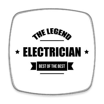 Elektriker / Elektrizität / Arbeit / Job - Viereckiger Kühlschrankmagnet - Weiß - Vorne