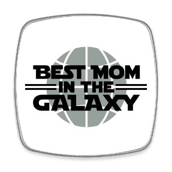 Best Mom In The Galaxy - Viereckiger Kühlschrankmagnet - Weiß - Vorne