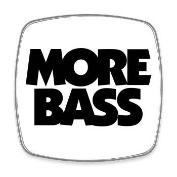 Plus de bassistes bassistes - Magnet carré - blanc - Devant