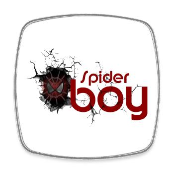 Arachnid Hero: Crimson Web Emblem - Square fridge magnet - white - Front