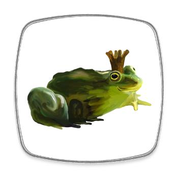 prince grenouille - Magnet carré - blanc - Devant