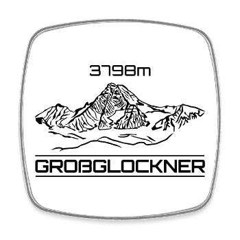Großglockner, Hohe Tauern, Glockner, Alpen, Berg - Viereckiger Kühlschrankmagnet - Weiß - Vorne
