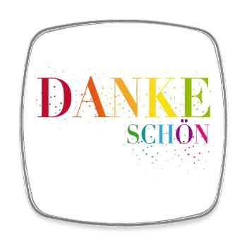 Ein Herzliches Dankeschön sagen - Viereckiger Kühlschrankmagnet - Weiß - Vorne