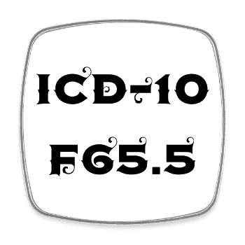 ICD-10 F65.5 - Viereckiger Kühlschrankmagnet - Weiß - Vorne
