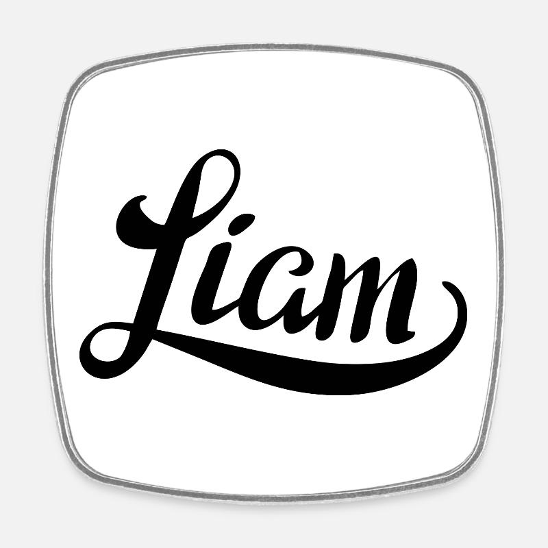 Nom Liam - Magnet carré - blanc