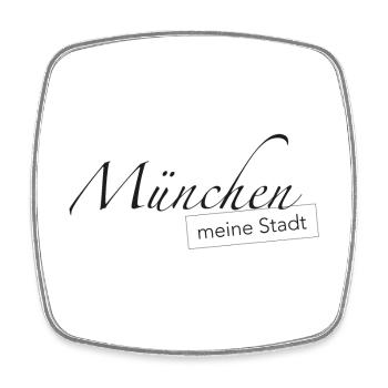 München meine Stadt - Viereckiger Kühlschrankmagnet - Weiß - Vorne