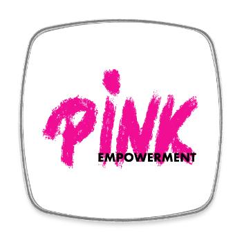 Pink Empowerment - Square fridge magnet - white - Front