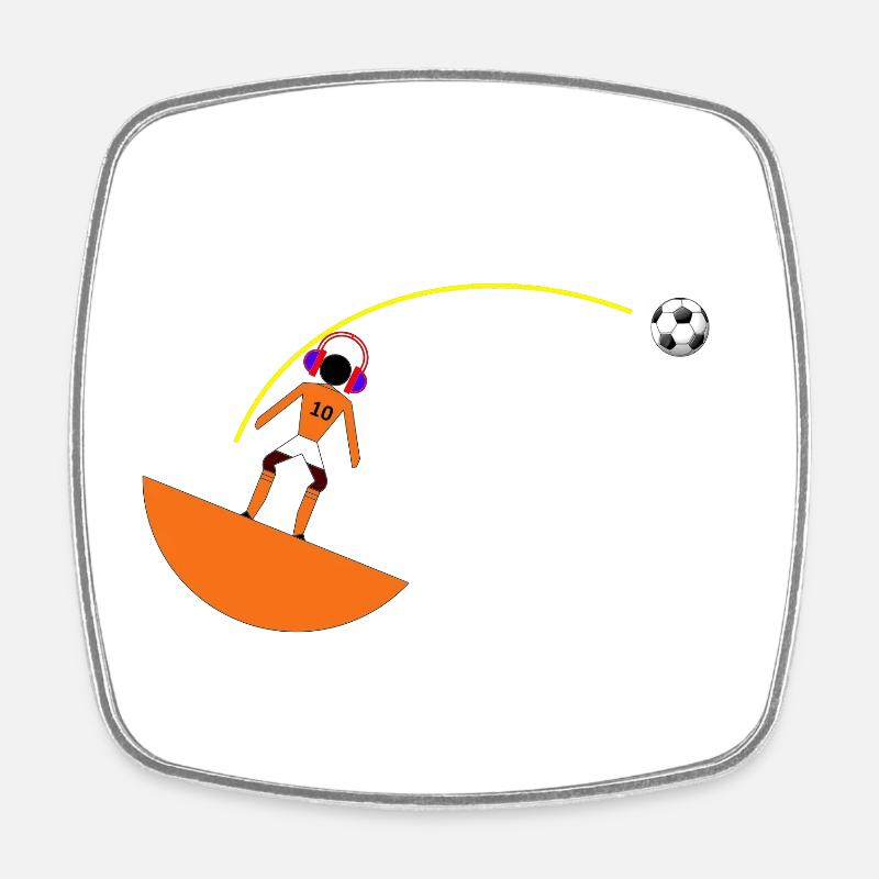 Subbuteo DJ - Square fridge magnet - white