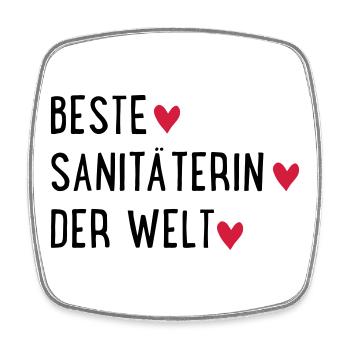 beste sanitäterin der welt - Viereckiger Kühlschrankmagnet - Weiß - Vorne