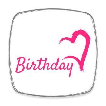 Joyeux anniversaire - Magnet carré - blanc - Devant