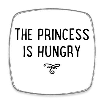 the princess is hungry - Magnet carré - blanc - Devant