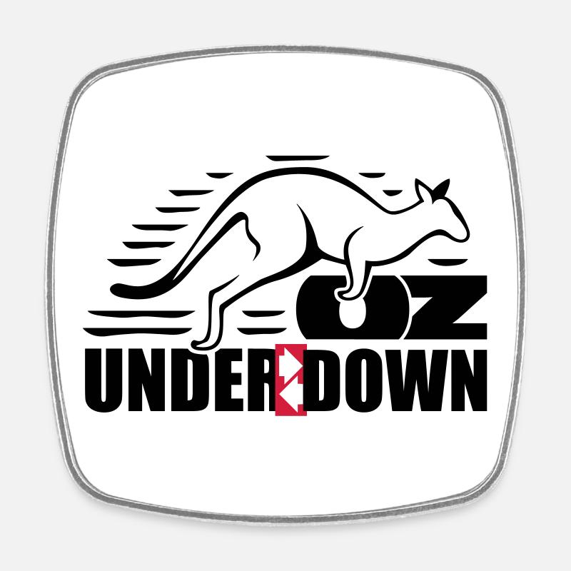 Down under - Square fridge magnet - white