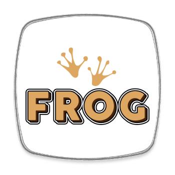 Frosch - Viereckiger Kühlschrankmagnet - Weiß - Vorne