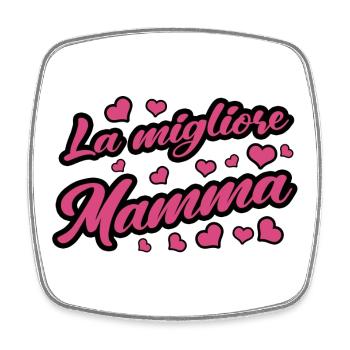 Beste Mamma Mami Mama Frau Muttertag Geschenk - Viereckiger Kühlschrankmagnet - Weiß - Vorne