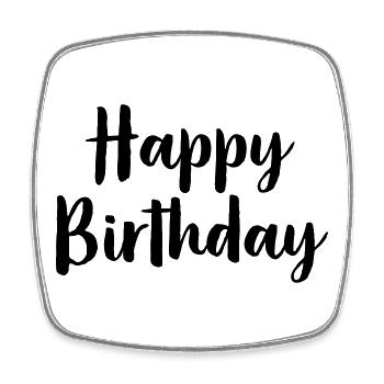 Joyeux anniversaire - Magnet carré - blanc - Devant