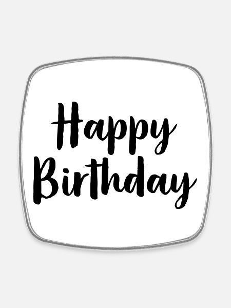 Joyeux anniversaire - Magnet carré - blanc