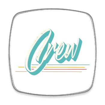 Crew team squad - Square fridge magnet - white - Front