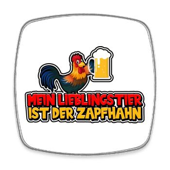 Mein Lieblingstier ist der Zapfhahn - Viereckiger Kühlschrankmagnet - Weiß - Vorne
