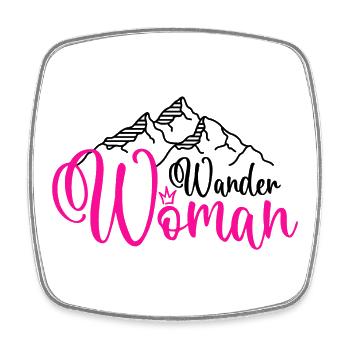 Wander Woman Wanderwoman Wandern - Viereckiger Kühlschrankmagnet - Weiß - Vorne