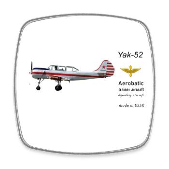 Yak-52 - Viereckiger Kühlschrankmagnet - Weiß - Vorne