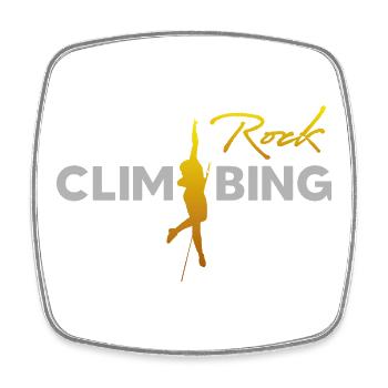 ROCK CLIMBING - Square fridge magnet - white - Front