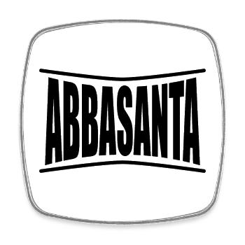 T-shirt I love Abbasanta Sardinia gift idea - Square fridge magnet - white - Front