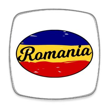 Die Farben von Rumänien - Viereckiger Kühlschrankmagnet - Weiß - Vorne