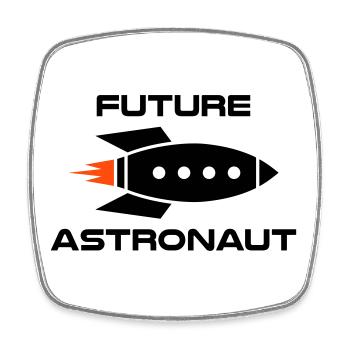 Future astronaut (spacecraft) - Square fridge magnet - white - Front