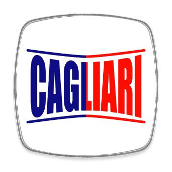 t-shirt Cagliari t-shirt Sardinia gift idea - Square fridge magnet - white - Front