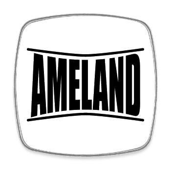 Ameland t-shirt Nederland pays-Bas - Magnet carré - blanc - Devant