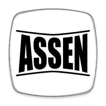t-shirt Assen Nederland l’idée cadeau pays-Bas - Magnet carré - blanc - Devant