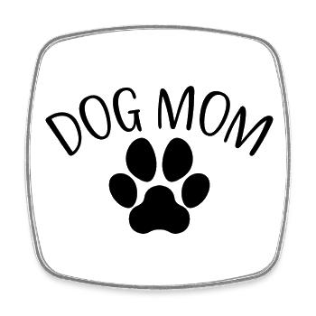 Dog Mom - Mignon Dog Paw Drôle Dog Lover Mom Gift - Magnet carré - blanc - Devant
