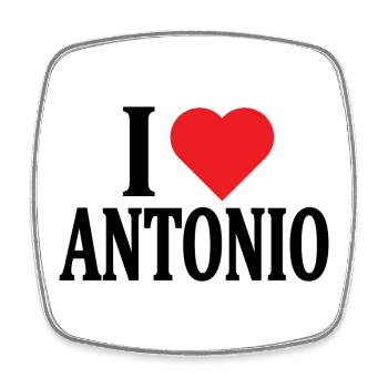 T-shirt J’adore Antonio t-shirt idée cadeau - Magnet carré - blanc - Devant