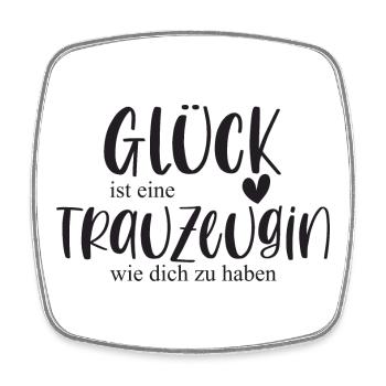 Trauzeugin Glück Danke Hochzeit Team Bride - Viereckiger Kühlschrankmagnet - Weiß - Vorne