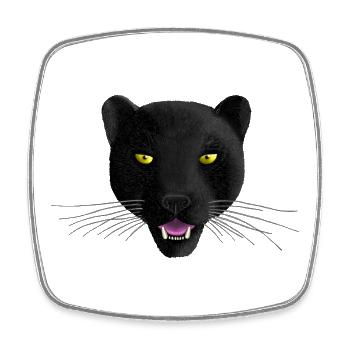 Panther R6Z - Square fridge magnet - white - Front