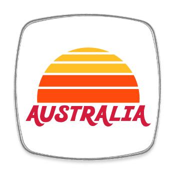 Australia (divided half sun) - Square fridge magnet - white - Front