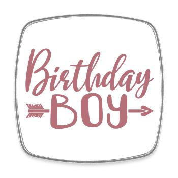Birthday Boy - Geburtstagsparty Geschenk für Kinder Jungen - Viereckiger Kühlschrankmagnet - Weiß - Vorne