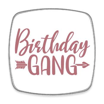 Anniversaire Gang Matching Groupe Fête d’Anniversaire Cadeau - Magnet carré - blanc - Devant