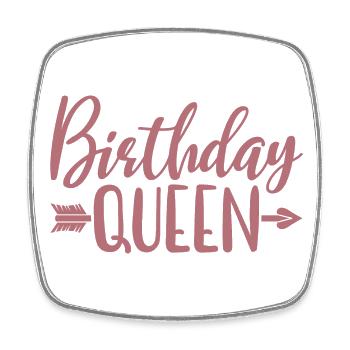 Birthday Queen Women Birthday Party Gift - Square fridge magnet - white - Front