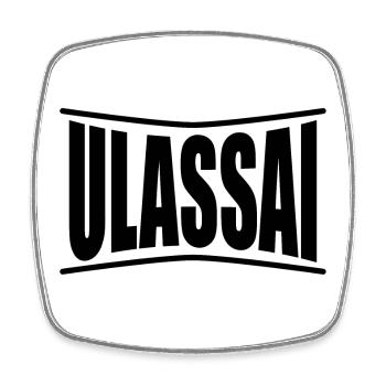 T-Shirt Ulassai T-Shirt Sardinien Geschenkidee - Viereckiger Kühlschrankmagnet - Weiß - Vorne