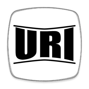 t-shirt Uri t-shirt Sardinia gift idea - Square fridge magnet - white - Front