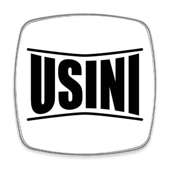 t-shirt Usini t-shirt Sardinia gift idea - Square fridge magnet - white - Front