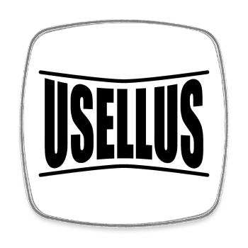 t-shirt Usellus t-shirt Sardinia gift idea - Square fridge magnet - white - Front