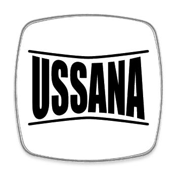 T-Shirt Ussana T-Shirt Sardinien Geschenkidee - Viereckiger Kühlschrankmagnet - Weiß - Vorne