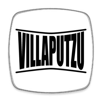 T-Shirt Villaputzu T-Shirt Sardinien Geschenkidee - Viereckiger Kühlschrankmagnet - Weiß - Vorne