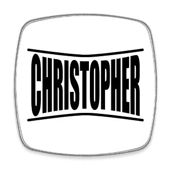 t-shirt Christopher t-shirt gift idea - Square fridge magnet - white - Front